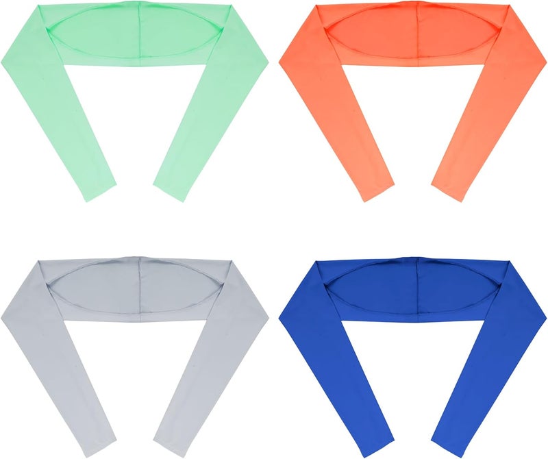 Yookat 4 Pieces Cooling Shawl Golf Cooling Shawl Arm Sleeve Sun Protection Golf Shrug for Women Men Outdoor Sports - Image 3